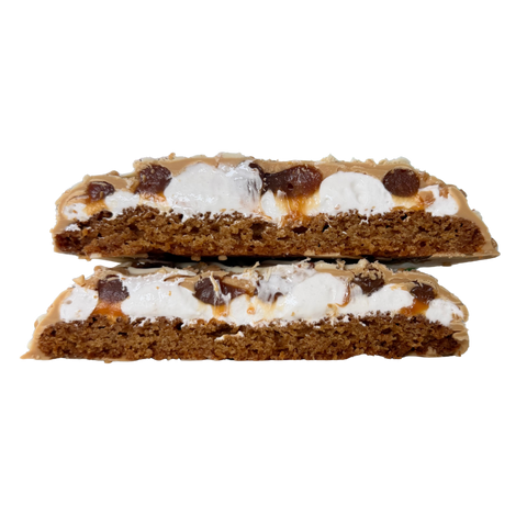 Two half Caramel Marshmallow Cookie